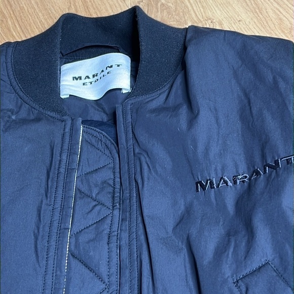 ISABEL MARANT ETOILE Sz 38 (M) Black Bessime Bomber Jacket New with Tags - Picture 9 of 13